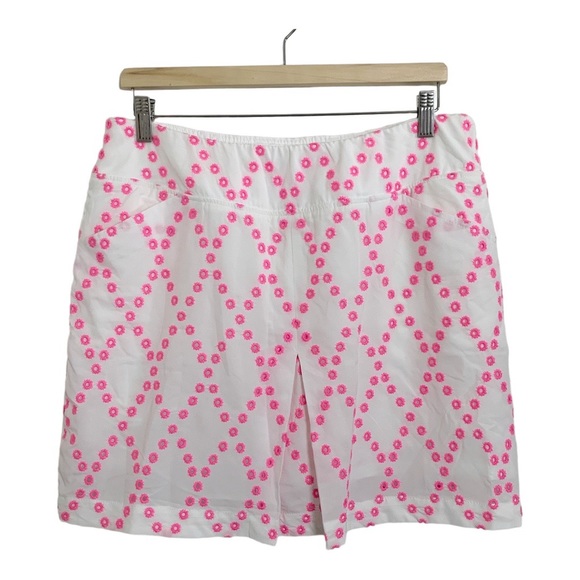 Lilly Pulitzer Luxletic Monica Skort Prosecco Pink Eyelet Size 12 UPF50 - Picture 2 of 14